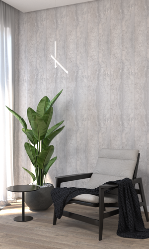 Панель МДФ Stella Classic Premium Бетон Чикаго 2700х200х6 мм (упак. 8 шт = 4,32м²)