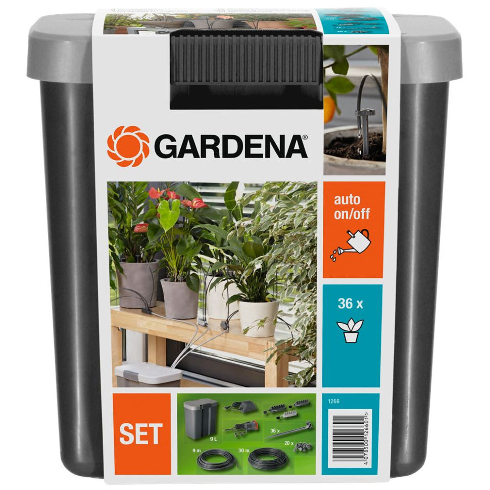 Комплект для полива в выходные дни с контейнером Gardena