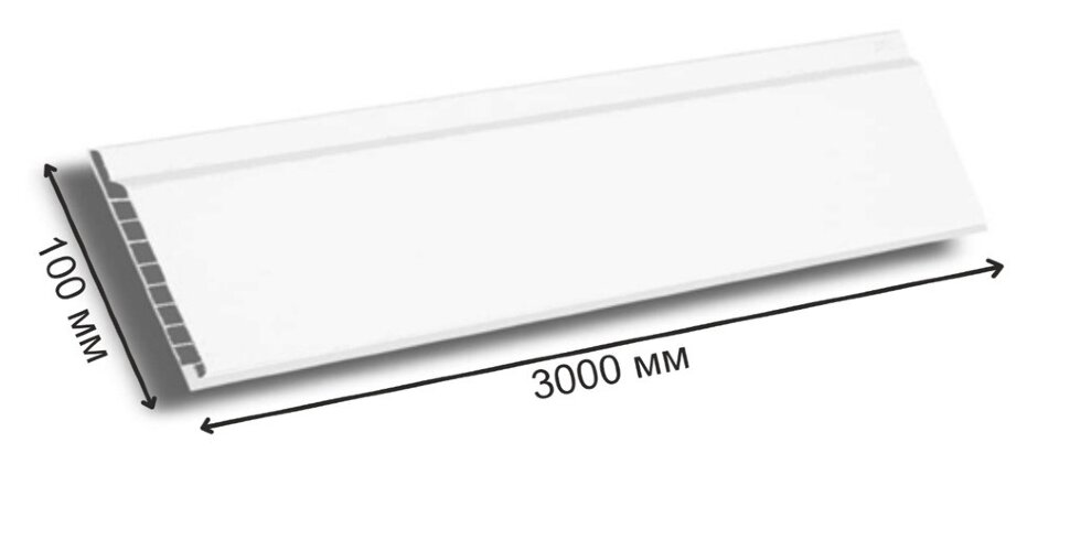 Панель ПВХ  Вагонка Белая STELLA Standart (упак. 26шт = 7,8м²)