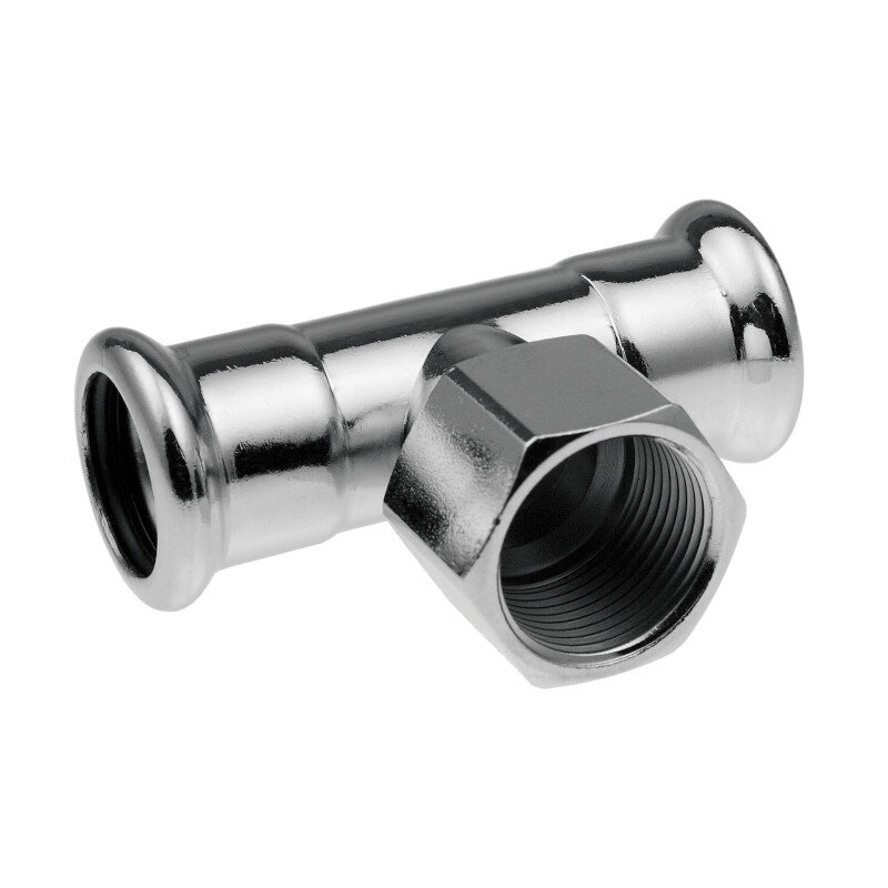 Тройник пресс-В KAN 35 х 3/4 оцинк сталь Therm Steel
