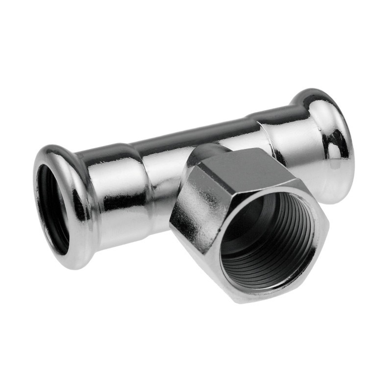Тройник пресс-В KAN 42 х 1/2 оцинк сталь Therm Steel