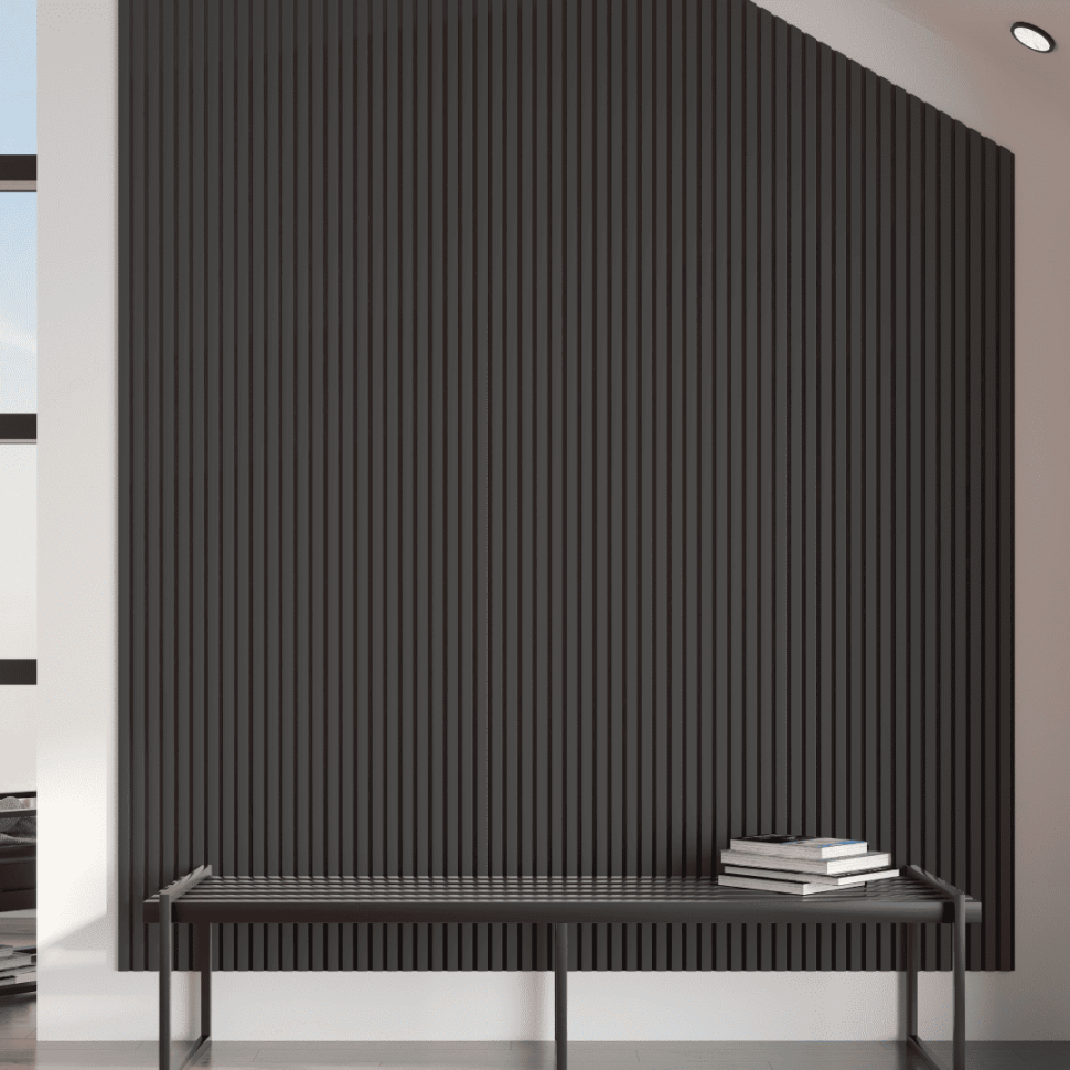Панель МДФ Стеновая Акустическая Stella Comfort De Luxe Black Lead 2780х600х9мм (1шт = 1,668м²)