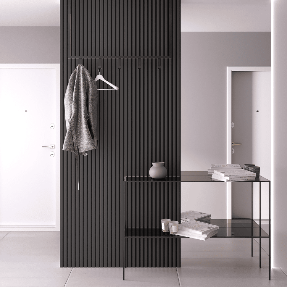 Панель МДФ Стеновая Акустическая Stella Comfort De Luxe Black Lead 2780х600х9мм (1шт = 1,668м²)