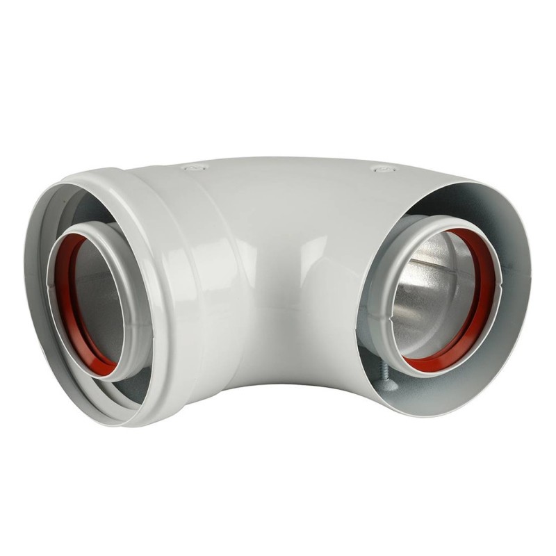 Коаксиальный отвод Baxi 90° для всех котлов BAXI кроме ECO Classic / ECO Nova, диам. 60/100 мм
