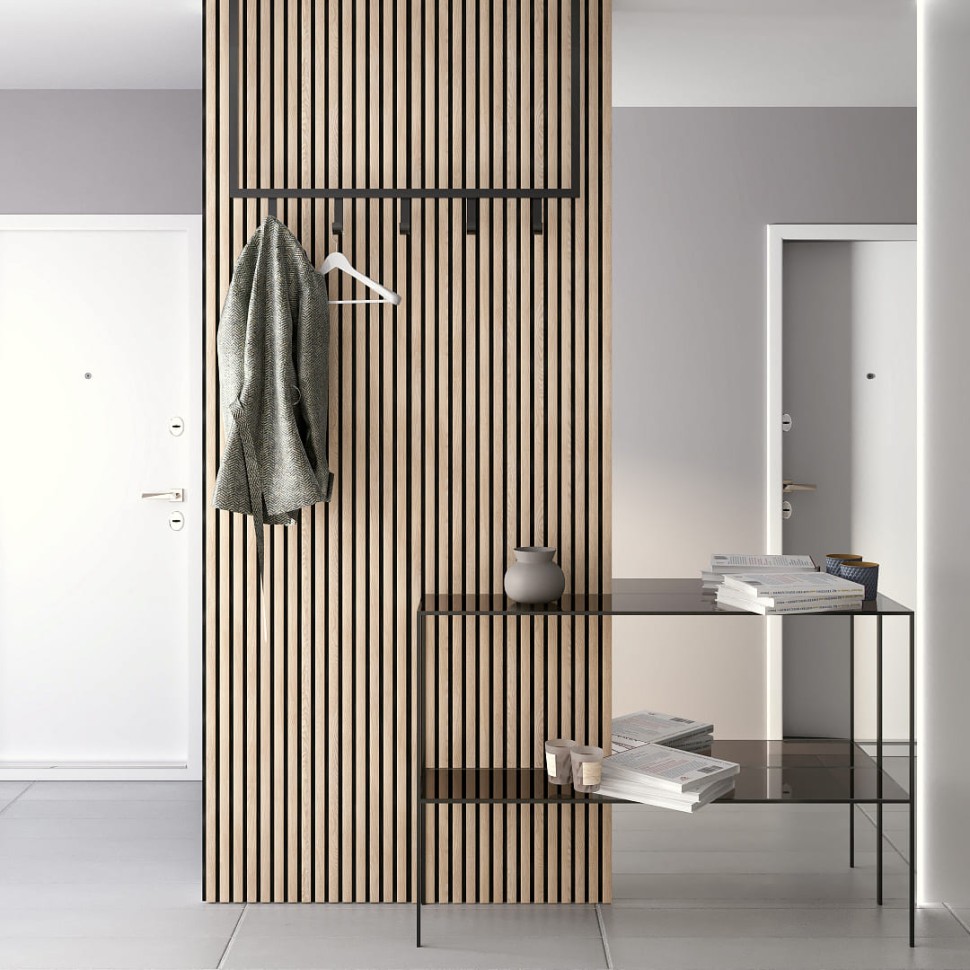 Панель МДФ Стеновая Акустическая Stella Comfort Light Дуб Снежный 2780х600х9мм (1шт = 1,668м²)