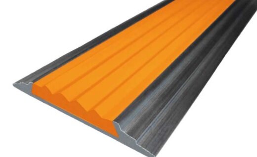  Самоклеящаяся окрашенная полоса 46 мм 1 метр "состаренная медь", цвет вставки оранжевый