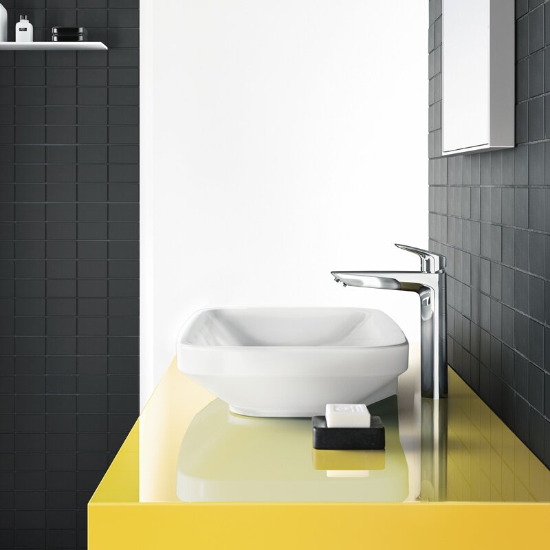 Смеситель для раковины HansGrohe HG Logis 190 однорычажный со сливным гарнитуром хром