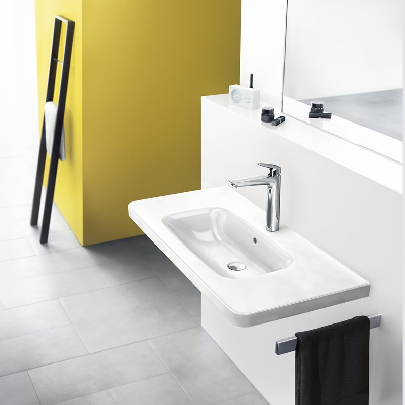 Смеситель для раковины HansGrohe HG Logis 190 однорычажный со сливным гарнитуром хром