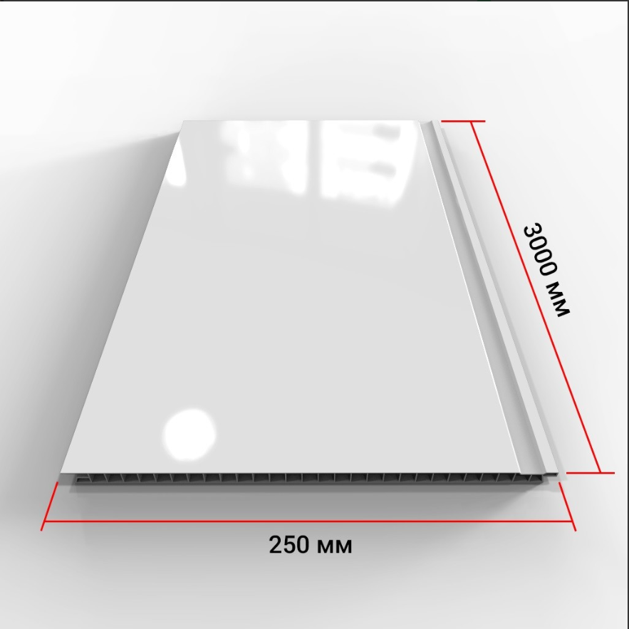 Панель ПВХ  Stella Premium Глянец-лак 3000х250х9 мм (упак. 8шт = 6м²)