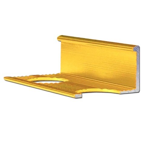 Алюминиевый профиль L-10-ЗГ для L-образной окантовки Золото глянцевое