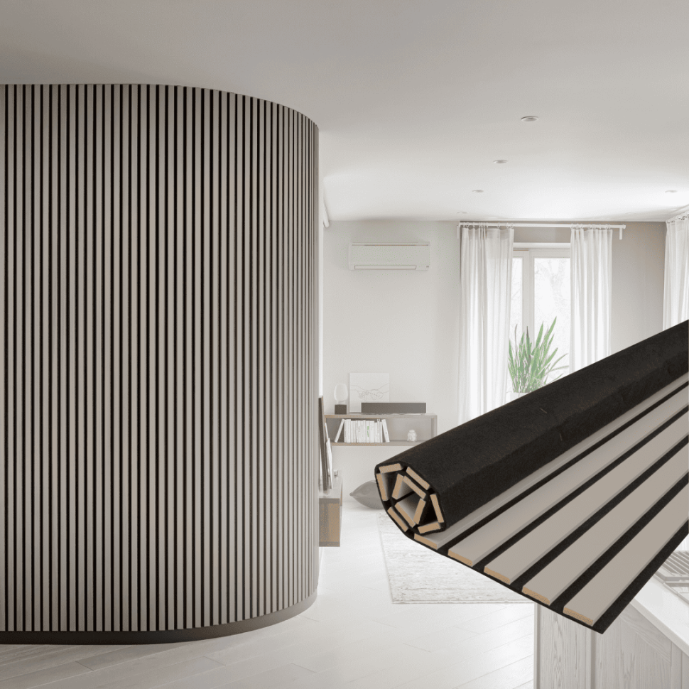 Панель МДФ Стеновая Акустическая Stella Comfort De Luxe Sandgrau 2780х600х9мм (1шт = 1,668м²)