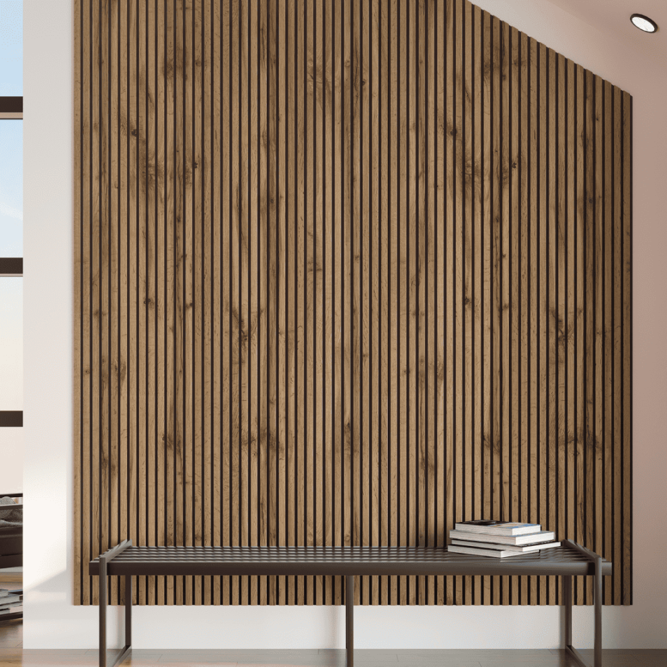 Панель МДФ Стеновая Акустическая Stella Comfort Light Пекан 2780х600х9мм (1шт = 1,668м²)