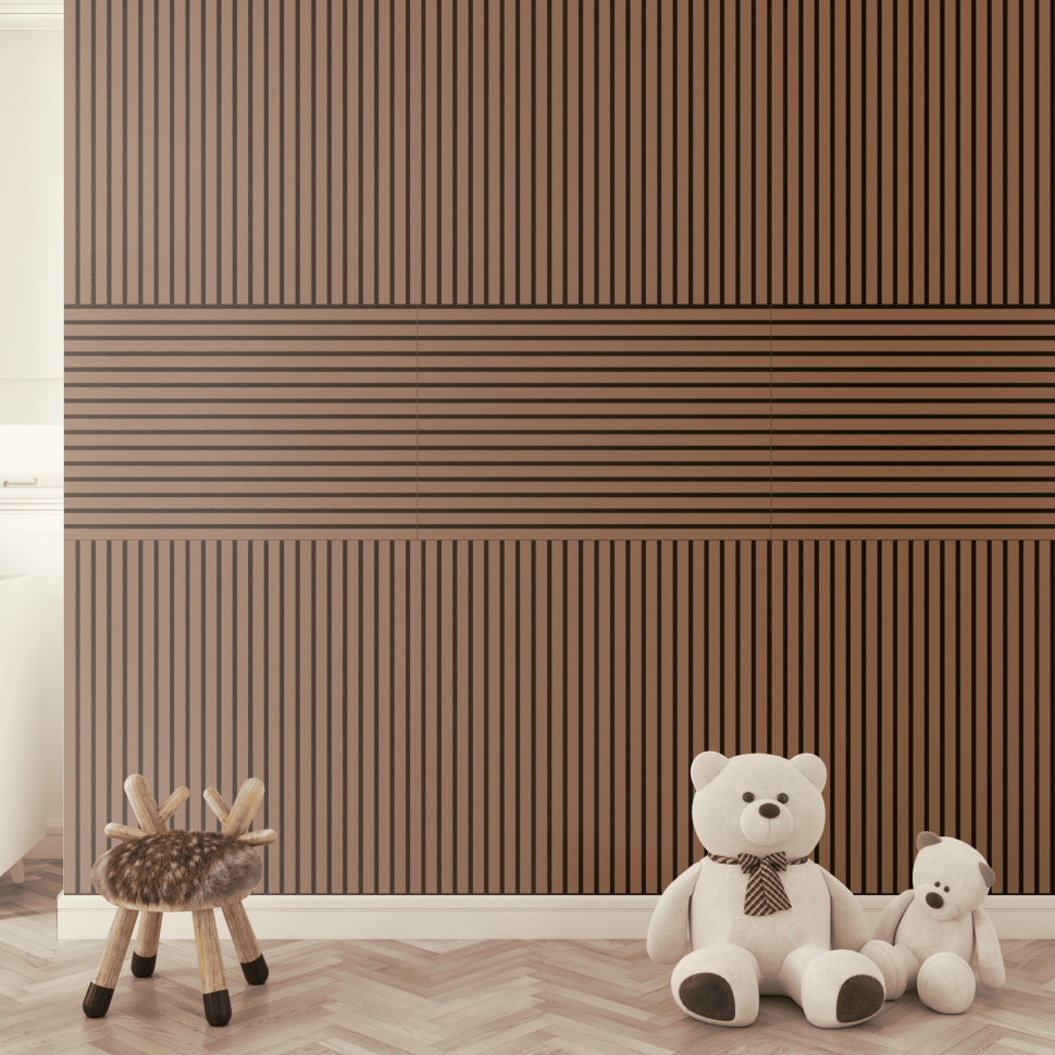 Панель МДФ Стеновая Акустическая Stella Comfort De Luxe Terracotta 600х600х9мм. (1шт = 0,36м²)