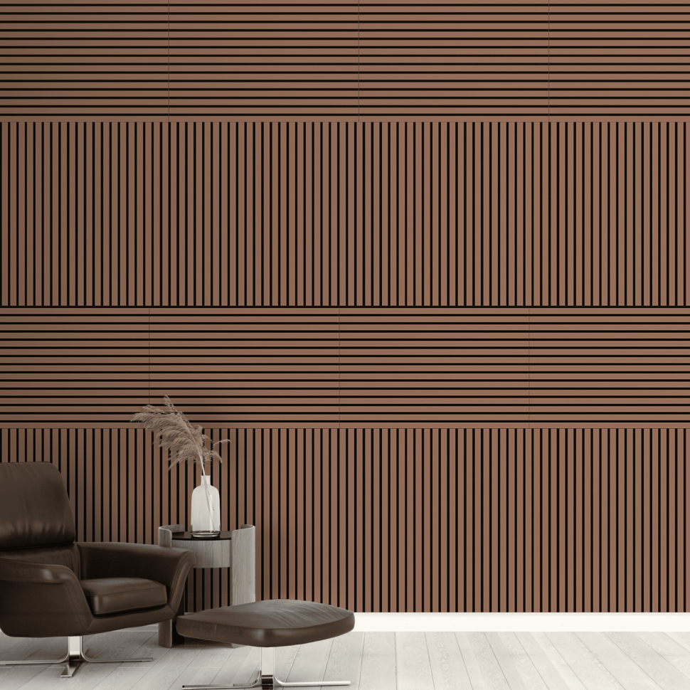 Панель МДФ Стеновая Акустическая Stella Comfort De Luxe Terracotta 600х600х9мм. (1шт = 0,36м²)