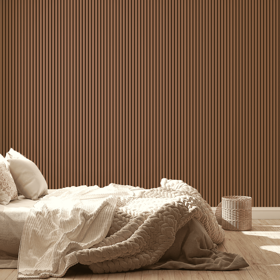 Панель МДФ Стеновая Акустическая Stella Comfort De Luxe Terracotta 2780х600х9мм (1шт = 1,668м²)
