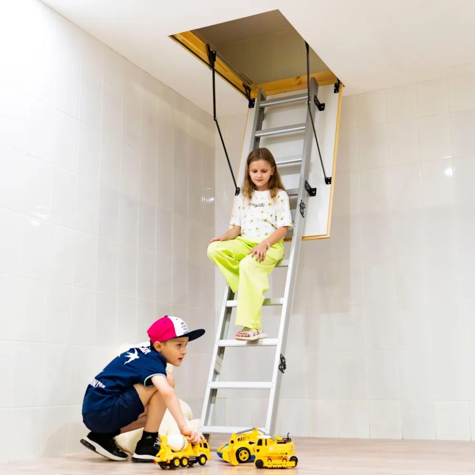 Чердачная лестница Oman ALU PROFI LITE LONG 60x120 см, h-3,5 m