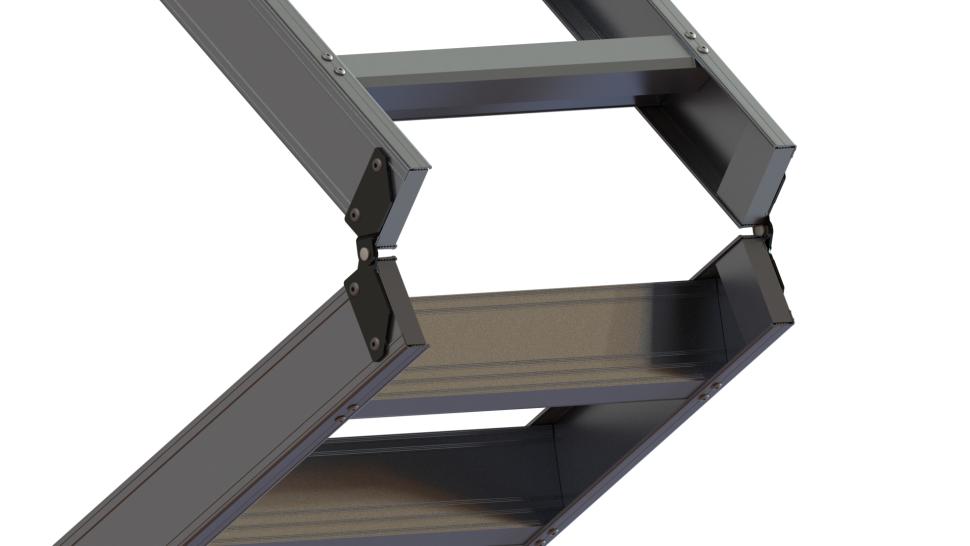 Чердачная лестница Oman ALU PROFI LITE LONG 60x120 см, h-3,5 m