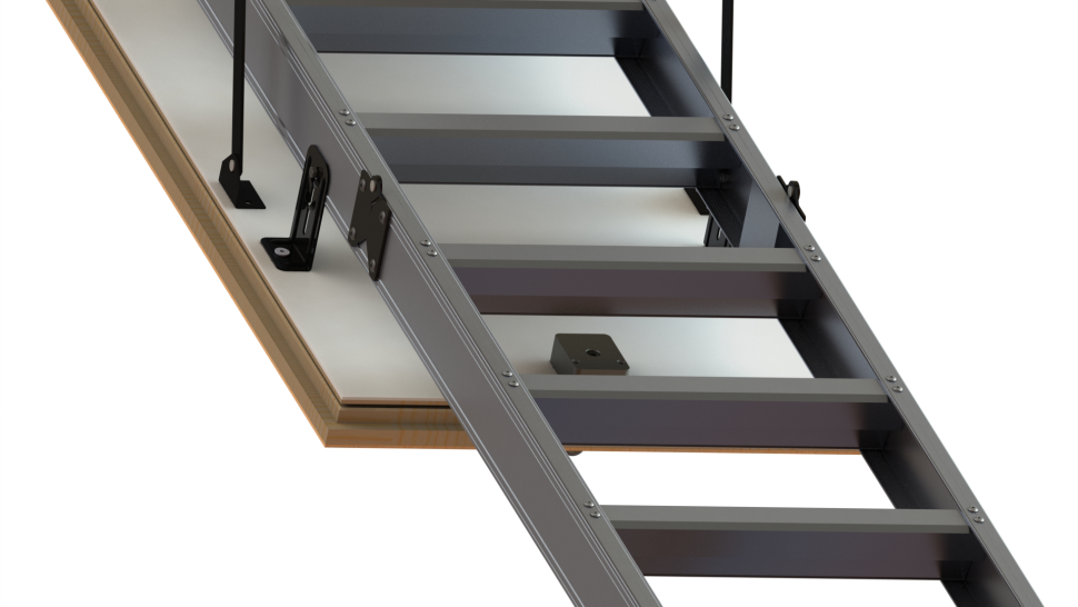 Чердачная лестница Oman ALU PROFI LITE LONG 60x120 см, h-3,5 m