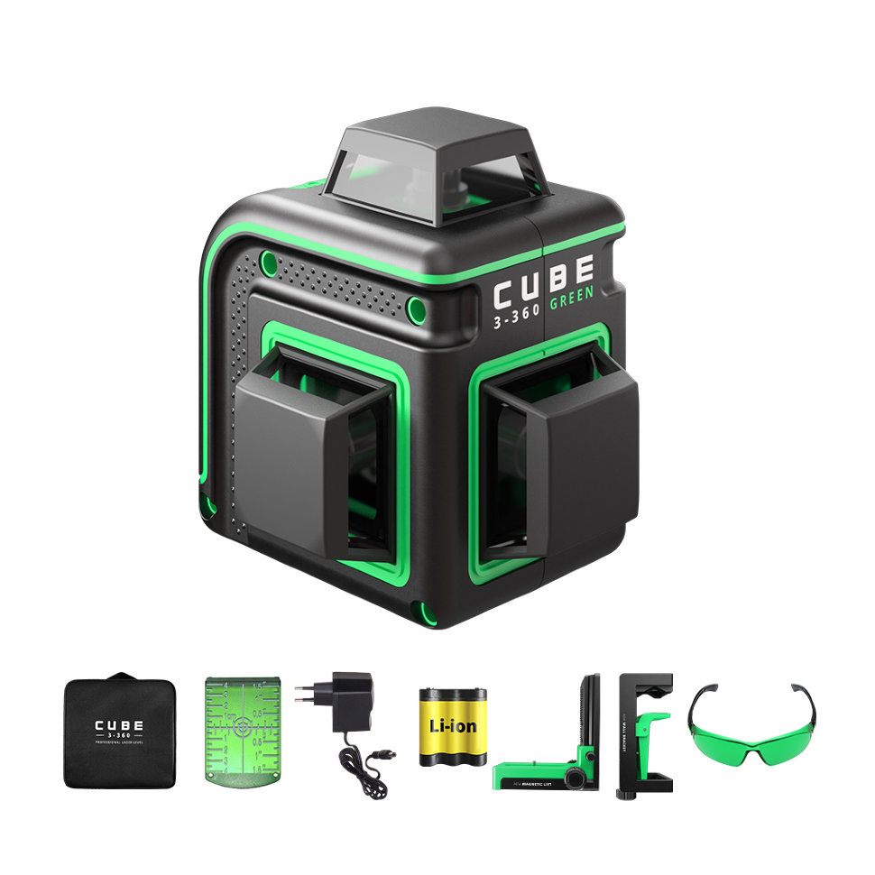 Нивелир лазерный ADA CUBE 3-360 GREEN HOME EDITION