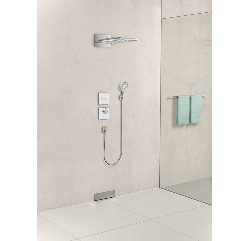 Шланговое подсоединение HansGrohe HG FixFit Square с клапаном обратного тока хром