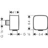 Шланговое подсоединение HansGrohe HG FixFit с клапаном обратного тока хром