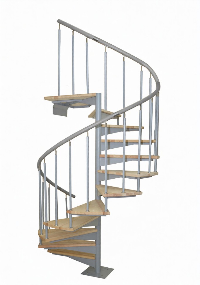 Лестница винтовая комбинированая межэтажная ЛЕС-1,8 серая
