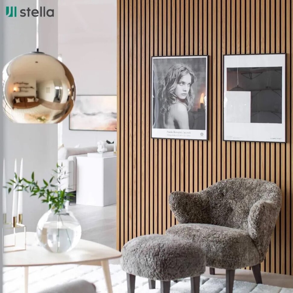 Панель МДФ Стеновая Акустическая Stella Comfort Standart Дуб Винтаж 2780х600х9мм (1шт = 1,668м²)
