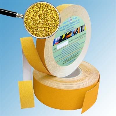 Самоклеящаяся абразивная лента SlipStop Systems желтая 25 мм 18,3 м/рулон
