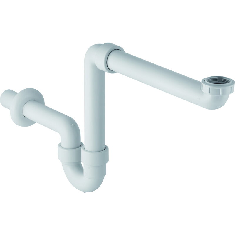 Сифон трубный Geberit для умывальника, гор. выпуск, d 40 мм, G 1 1/2 x 1 1/4, белый