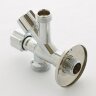 Вентиль НН 1/2 Uni-Fitt LUX, для подключения бачков / смесителей, хромированный, рукоятка металл