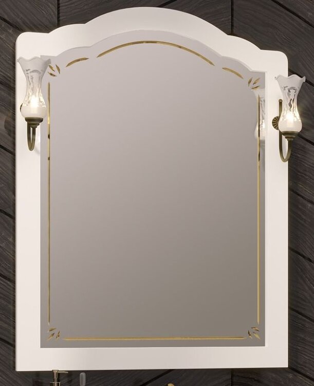 Зеркало Лоренцо 80, цвет белый
