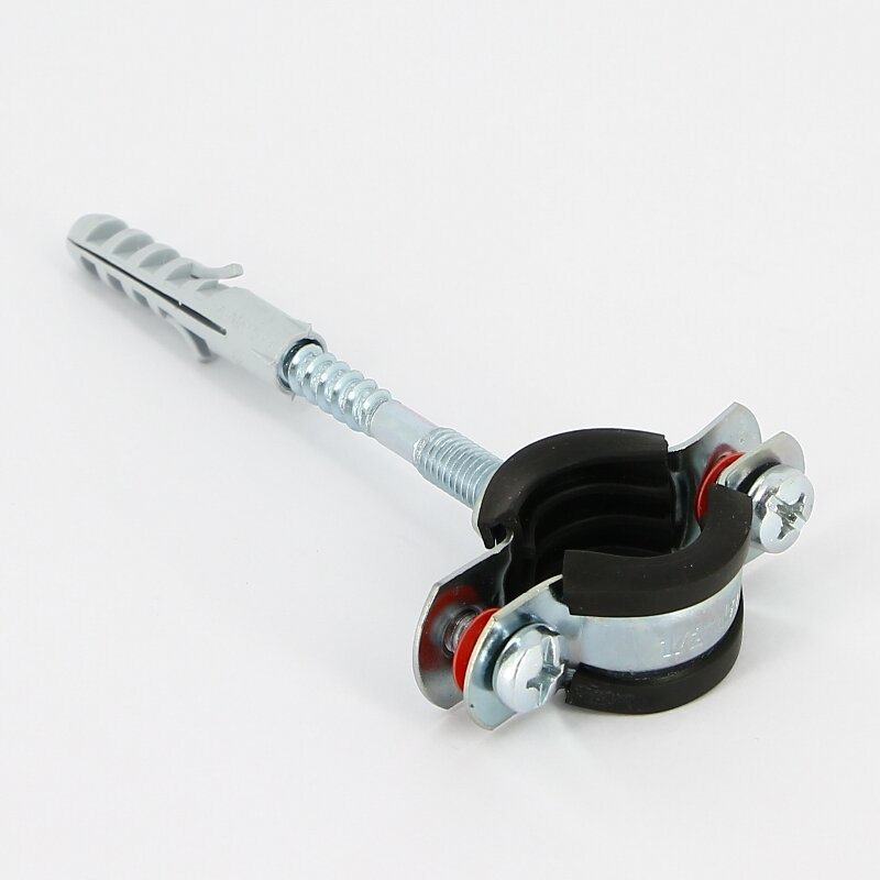 Хомут с резиновым уплотнителем, шпилькой и дюбелем UNI-FITT 1/2” (20-24 мм)