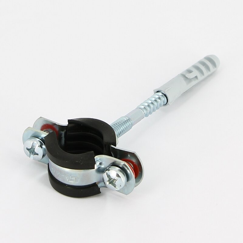 Хомут с резиновым уплотнителем, шпилькой и дюбелем UNI-FITT 1/2” (20-24 мм)