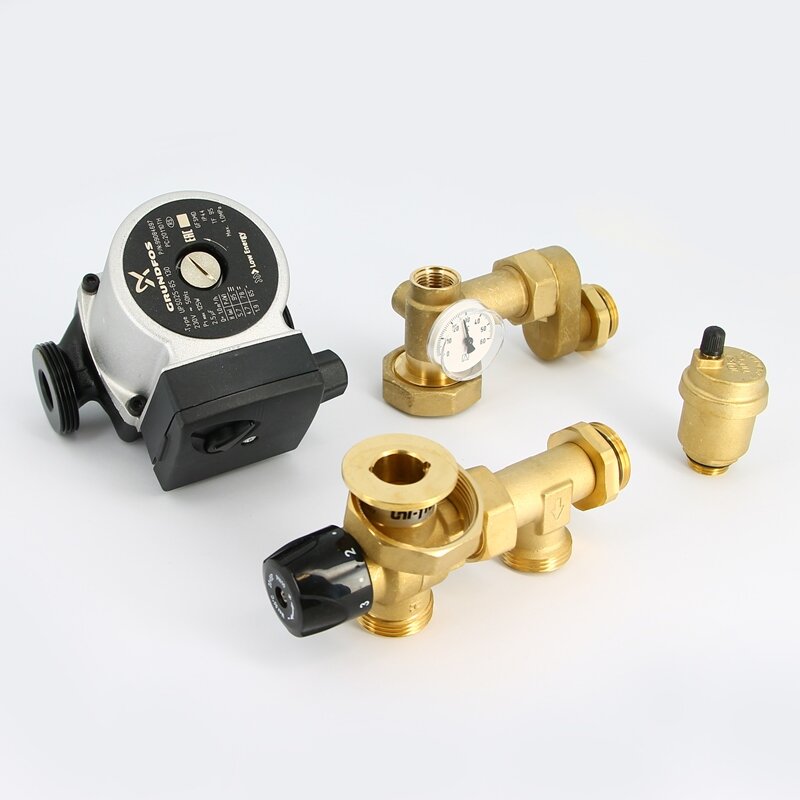 Насосно-смесительная группа UNI-FITT DN25, с термосмесителем, Grundfos UPSO 25-65 180