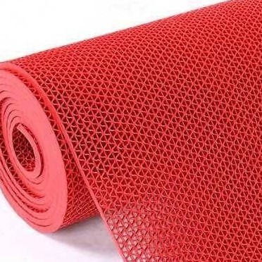 Противоскользящее покрытие Зиг-Заг Красное 1,2 х 15 м без подложки (сквозные ячейки), толщина 4,5мм
