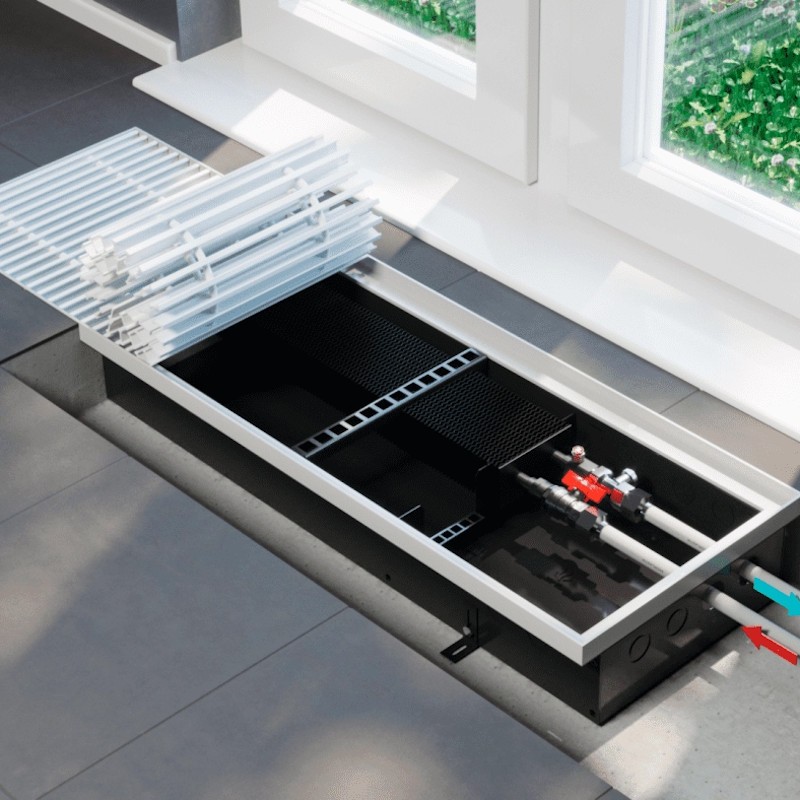 Конвектор Wilma Vitron внутрипольный с естественной конвекцией ширина 260мм глубина 65мм длина 2500мм 2хтрубный теплообменник Конвектор Wilma Vitron внутрипольный с естественной конвекцией ширина 260мм глубина 65мм длина 2500мм 2хтрубный теплообменник