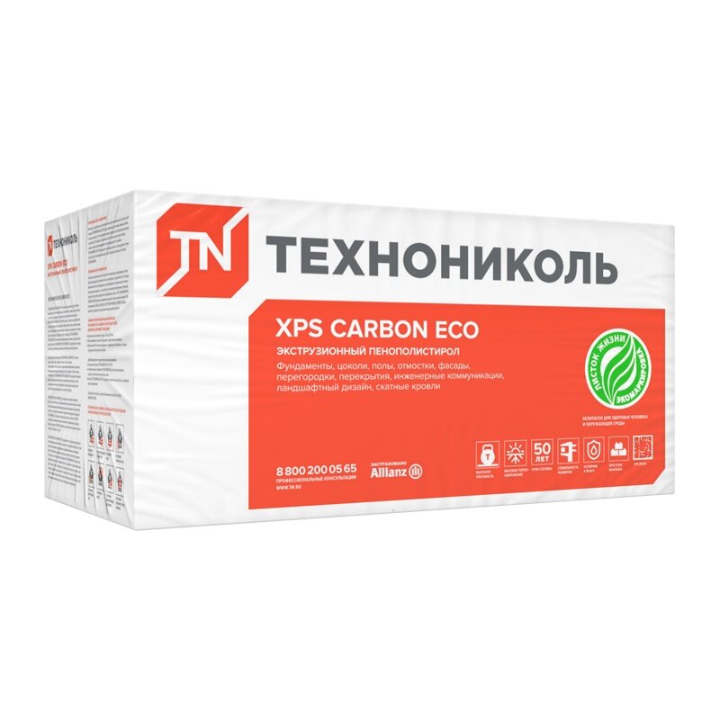 Пенополистирол экст. Технониколь XPS Carbon Eco 1180х580х100 мм, 4 шт
