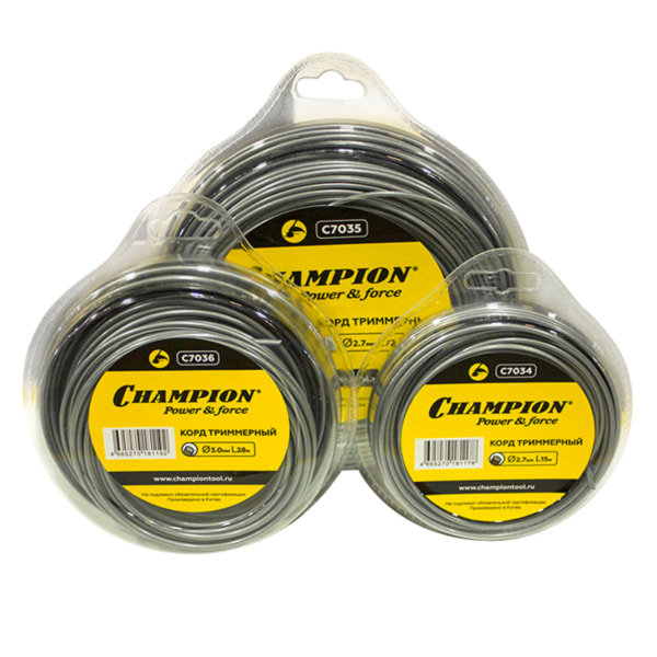 Корд триммерный Champion Aluminium 2.7 мм х 15 м (круглый)