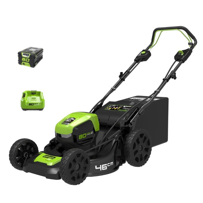 Газонокосилка самоходная бесщеточная аккумуляторная 80V GREENWORKS GD80LM46SPK4