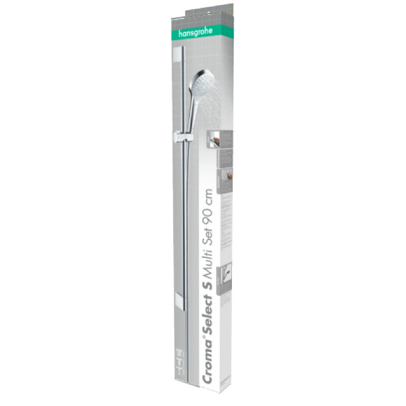 Душевой гарнитур HansGrohe HG Croma Select S Multi со штангой 90 см белый/хром
