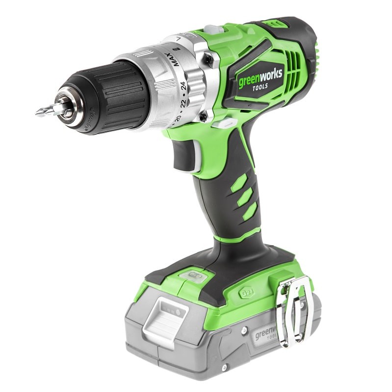 Дрель-шуруповерт ударная аккумуляторная 24V GREENWORKS G24CDK2