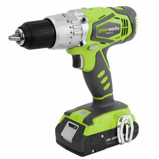 Дрель-шуруповерт ударная аккумуляторная 24V GREENWORKS G24CDK2