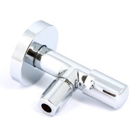 Вентиль Н-обжим Uni-Fitt 1/2 х 10 мм (3/8) LUX, для подключения бачков / смесителей, хромированный, рукоятка металл