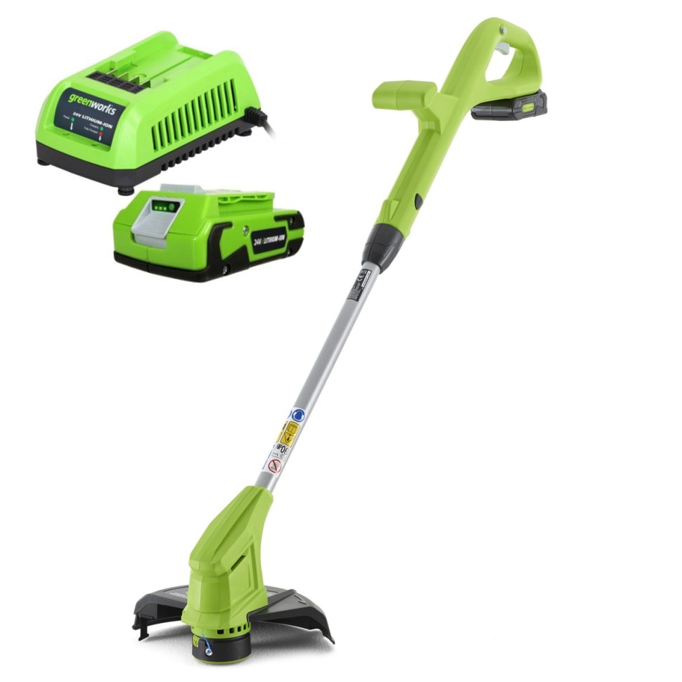 Триммер аккумуляторный G24 24V GREENWORKS G24LT30K2