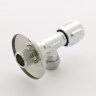 Вентиль Н-обжим Uni-Fitt 1/2 х 10 мм (3/8) для подключения бачков / смесителей, хромированный, рукоятка металл
