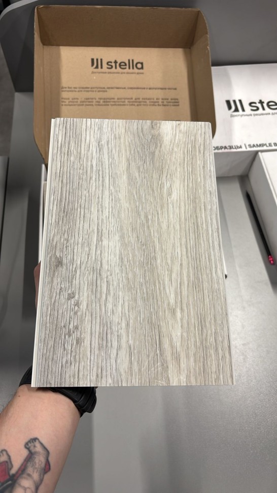 Ламинат SPC водостойкий 43 класс Stella Standart Ель Арктик 1218 x 180 х 4,3 мм (3,069 кв.м)