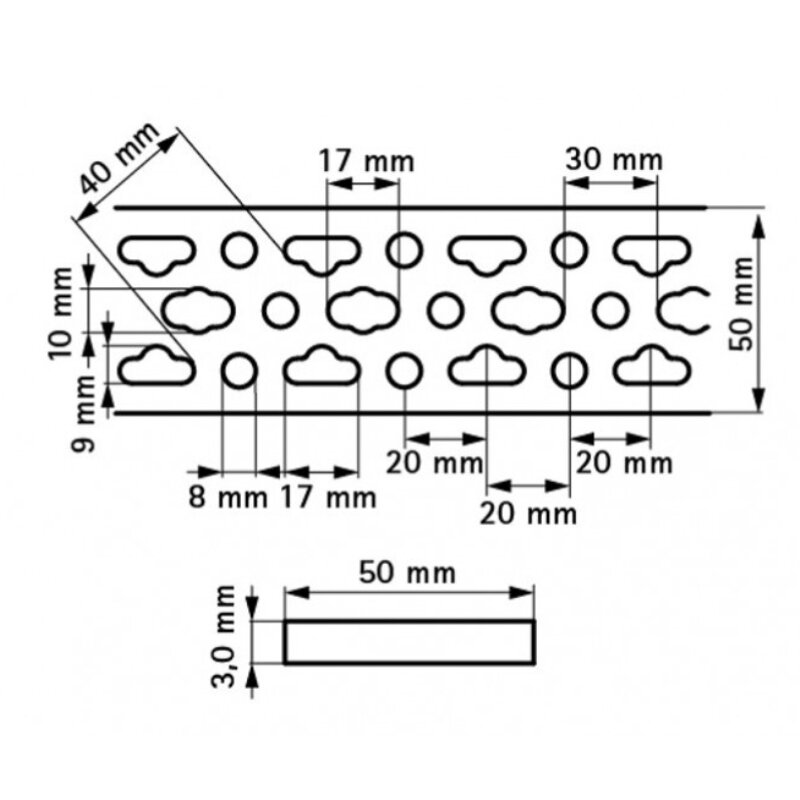 Профиль Walraven монтажный 50x3х2000мм BISMAT