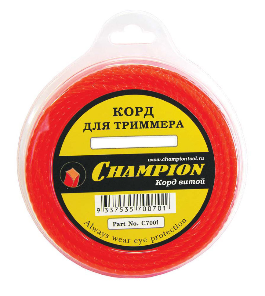 Корд триммерный Champion Twisted Square 1.6 мм х 15 м (витой квадрат)