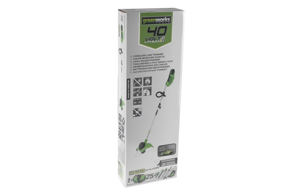 Триммер аккумуляторный G-MAX 40V GREENWORKS G40LT30