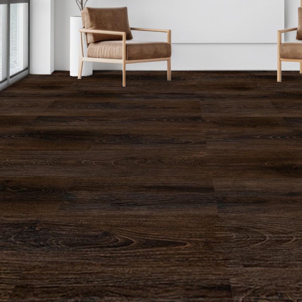 Ламинат SPC водостойкий 43 класс Stella Standart Кедр Шоколадный 1218 x 180 х 4,3 мм (3,069 кв.м)